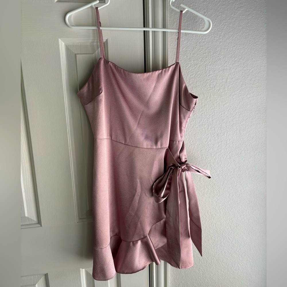 Purple/Pink front tie dress